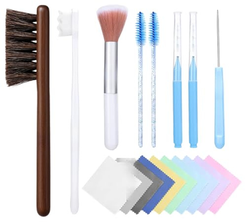 Uhngw Kit limpiador de joyas | Paño de pulido multifuncional para limpiar anillos de oro | Herramienta portátil de lavado de joyas para plata de ley, productos de cuidado de oro, collares, correas de