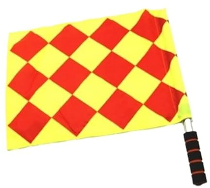 FußBallschiedsrichterfahne 5pcs Referee Flag With Sponges Handle Waterproof Issuing Flags Multi-color Linesman Volleyballs Football Supplies FüR FußBall(Color1)
