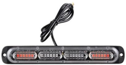 Riloer Luces estroboscópicas de emergencia LED, luces estroboscópicas superbrillantes, luz de gálibo lateral de 12 V, compatible con todos los vehículos, rojo y azul