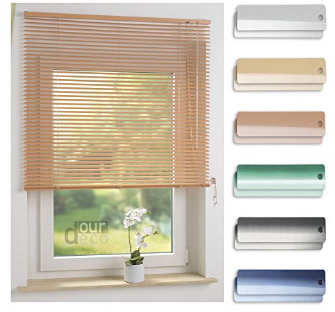 ourdeco® Aluminium-Jalousie / 220 x 160 Apricot (Breite x Höhe) / Montage an Wand oder Decke, Premium Alu-Jalousie