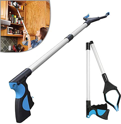 Grabber Reacher Tool - Pinza pieghevole con manico lungo, 81,3 cm, pieghevole, per raccogliere oggetti per la raccolta dei rifiuti, strumento multiuso per la raccolta dei rifiuti (1)