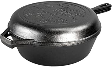 Lodge Cast Iron Wanderlust Series, Cabin Combo Cooker, 3.2 Quart​ Black