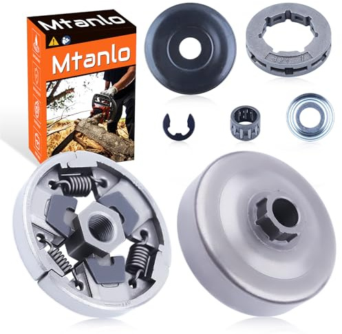 Mtanlo . 325-7 Kopplingstrumma kedjehjul lagersats för Stihl MS261 MS271 MS291 C kedjor, kopplingsmontering, kopplingstrumma och fjäderbågskit