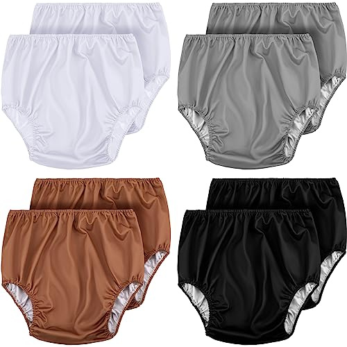 Panitay 8 Pcs Adult Diaper Cover Incontinence Leakproof Plastic Pants Reusable Diapers Cover Waterproof Underwear for Women Men(Multicolored, Large)