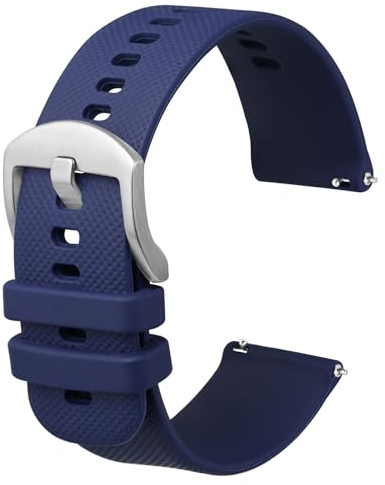 Anbeer Silikon Uhrenarmbänder für Herren Damen, Ersatzarmbänder mit Schnellverschluss 16mm 18mm 19mm 20mm 21mm 22mm 24mm