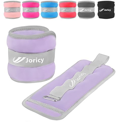 Ankle Weights Set, Wrist Weights Set 1kg Weights a Pair Arm Leg Weights for Women Men Kids with Adjustable Straps, Exercise Weights for Walking, Running, Yoga, Training, Gym Workout, Light Purple
