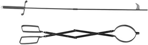 Kamin Schürhaken Werkzeug Kamin Utensilien Tragbarer Indoor Kamin Schürhaken Werkzeug Feuerschürhaken Stahl Grillzange Lagerfeuer Poker Stick Tragbare Feuerstelle Werkzeuge für Outdoor Camping Indoor