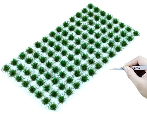 RHQFDM 120 Plantes Modélisme Herbe Statique Tufts Statique Touffes d'herbe Modélisme Décoration Miniature pour Bricolage Train Paysage Gazon Artificiel Herbe Miniature Décoration(Paysage Herbeux 2#)