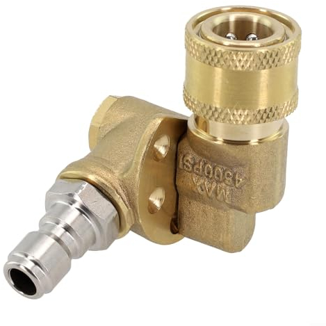 Hasaller Máquina de limpieza de pistola de agua de alta presión Accesorios de ajuste de codo de para 360 grados Conversión de enchufe rápido Conversión de conexión rápida Junta de limpieza de esquinas