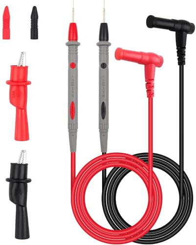 Câbles de test avec pinces crocodiles, câble multimètre 1000 V/20 A | Câble de test pour multimètre, kit de pointes de test pour multimètre