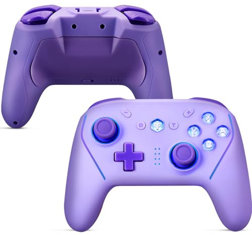 NBCP Wireless Gaming Controller for Switch/Switch OLED/Switch Lite/Switch 2,Steam Deck,PC,Laptop,Android & iOS Mobile-RGB,NFC,Gyro,4-Level Vibration,Drift Correction,Turbo,Macro,1020mAh Battery