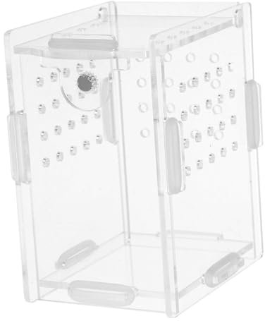 BUGUUYO Reptilien Zuchtbox Aus Feuchtigkeitsregulierende Futterstation Für Gottesanbeterinnen Eidechsen Und Weitere Kleintiere Atmungsaktives Design Für Artgerechte Haltung