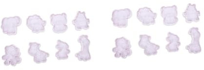 TOPBATHY 2 Juegos Cortadores De Galletas De Animales Pastel Sartenes Baking Tray Sartén Grill Molde Creativo Para Galletas De Animales Molde De Galletas De Animales Páginas 8 Uds * 2
