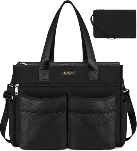 ITIEZY Shopper Tasche Damen Groß, Wasserdicht Handtasche Tote Bag mit 18 Taschen 16 Zoll Laptoptasche Lehrertasche Arbeitstasche damen mit Reißverschluss für Uni Büro Arbeit Reisen