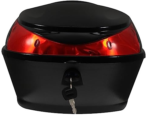 Cabilock Motorcycle Trunk Box Black Scooter Rear Storage Case Moped Back Compartment Box for Motorcycle and Scooter Luggage