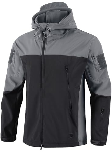 Veste Randonnée Homme Tenue Treillis Chasse Militaire Tactique Vetement Blouson Mi Saison Coupe Vent Imperméable Hiver Equipement Softshells Randonnée Homme XL