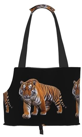 WZYCWB Bengal Tiger Printed Pet Shoulder Bag - Lightweight, Breathable Travel Small Pet Shoulder Bag
