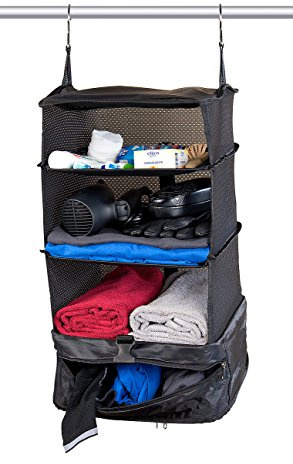 Xcase Packtaschen: XL-Koffer-Organizer, Packwürfel zum Aufhängen, 30 x 64 x 30 cm (Koffer mit Ordnungssystem, Ordnungssysteme, Regal)