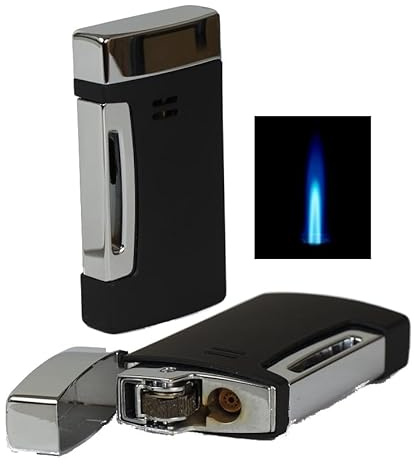 Windmill Feuerzeug Windmaster 2 Jetflamme Feuerstein schwarz matt inkl. Lifestyle-Ambiente Tastingbogen
