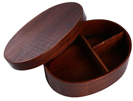 Sperrins Japanischen Stil Bento Boxen 1 Schicht 3 Holzgitter Picknick Lunchbox Tragbare Lebensmittelbehälter Küchenzubehör Foto Farbe