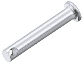 sourcing map 20 Stück Steckbolzen Gabelkopf Gabelbolzen Einloch Flachkopf, 5mm X 35mm Splintstift Verzinkung Massiver Stahl Lochbolzen | Solider Stahl, flacher Kopf, verzinkter Kopf