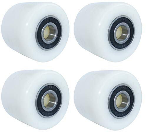 Set of 4x Nylon Tandem Pallet Truck Load Roller 82x70 incl. bearings