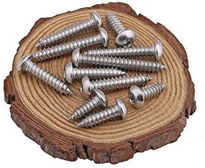 BOZONLI Holzschrauben, Blechschrauben, Edelstahl Linsenkopf Innensechskann Selbstschneidende Schrauben, Universalschrauben, M3×8mm,50 pcs