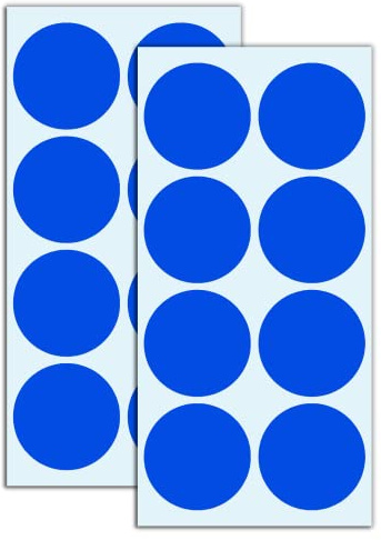 240 Stück, 50mm Klebepunkte Blau, Große Blaue Punkte Aufkleber Sticker | Markierungspunkte Selbstklebend
