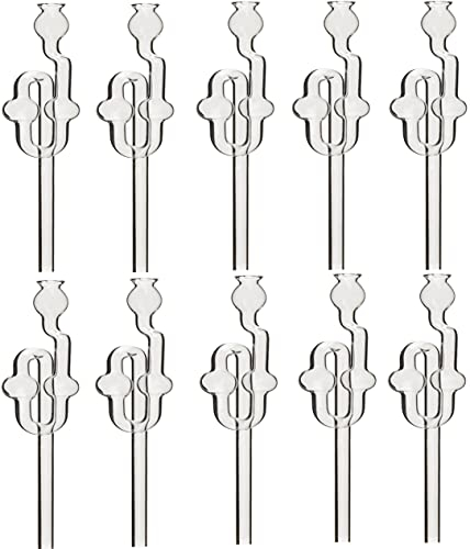 lilawelt24 10 x Gärröhrchen aus Glas Gärrohr für Gummistopfen Gäraufsatz Gärspund Set