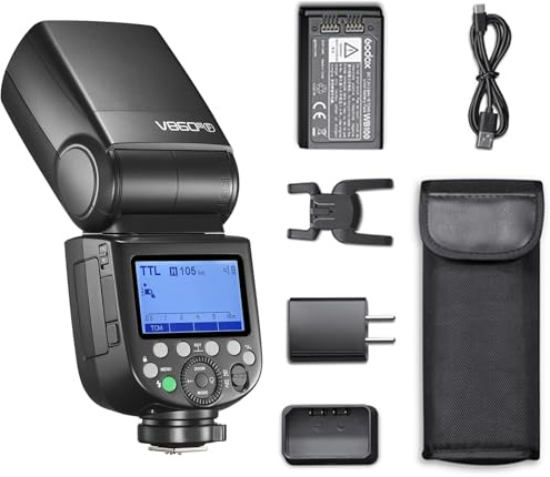 Godox V860III-F Flash for Fujifilm Fuji Camera Flash Speedlite 7.2V/2600mAh, TTL 2.4G Wireless HSS 1/8000 1.5s Recycle Time and 480 Full Power Flashes 10 Levels LED Modeling Light (Upgraded V860II-F)