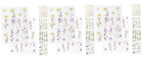 EXCEART 3 Stück 6 Scrapbooking-aufkleber Für Möbel Aufkleber Handkonto-aufkleber Selbstklebende Journal-zubehör Bastelaufkleber