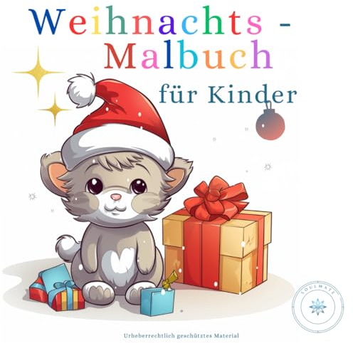 Malbuch Weihnachten für Kinder: Liebevoll gestaltetes Malbuch mit verschiedenen Motiven zur Weihnachtszeit. Fördert die Kreativität und unterstützt die Konzentration.