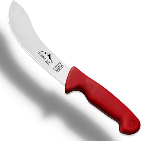 HESTENBERG Solingen Germany Abhäutemesser in Rot, geeignet als Metzgermesser, Schlachtmesser & Fleischmesser (6)