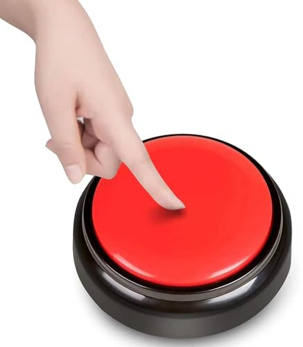 MAUJOY Reloj Parlante con Botones (Rojo+Negro) Voz Francesa Clara y Fácil de Entender, con Despertador Sonido, Ideal para Alzheimer, Discapacidades visuales, Ciegos y Mayores