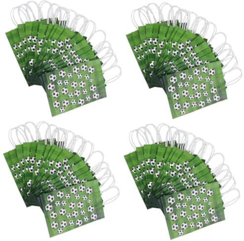 minkissy 64 Stück Fußball Geschenktüten Partytüten Zubehör Fußball Mittelgroße Geschenktüten Kleine Geschenktüten Papiertüten Geschenkverpackungstüten Partytüten Zum Verpacken Von