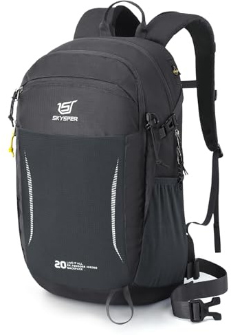 SKYSPER Wanderrucksack, 20L Klein Rucksack leicht Tagesrucksack Hiking Backpack Daypack für Herren Damen Outdoor Städtetrips