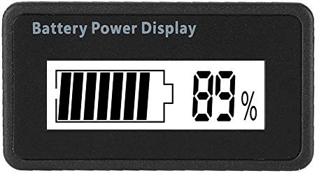 Batteriekapazitätsmonitor, Batteriemessgerät GY-6H Batterieleistungsanzeige 12-48 V Universal Batteriekapazitätsanzeige Tester Voltmeter (weißes Licht)