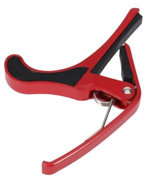 TOYANDONA E-Gitarre Kapodaster E-Gitarren-Zubehör Kapodaster für Akustike Ukulele Ukulele-Tuner für E-e en capo en- Bass Capo rot