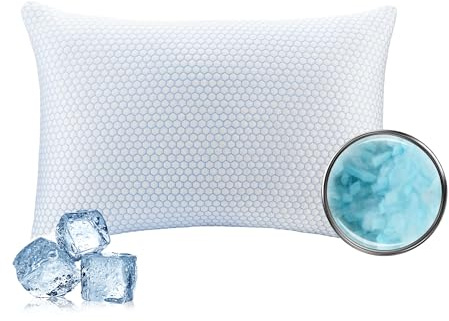 Deodar Memory Foam Pillow 50x70 cm Kühlendes Kissen Antibakterielles Kissen Ergonomischer Komfort für Seiten, Rücken und Bauchschläfer, Büro, Reisen und Camping