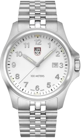 Luminox - Dress Field X3.BE27 - Mens Field Watch - Watches for Men - 43mm - Swiss Quartz - 100M Water Resistant - Sapphire Crystal - Stainless Steel Case - Always Visible - Swiss Made