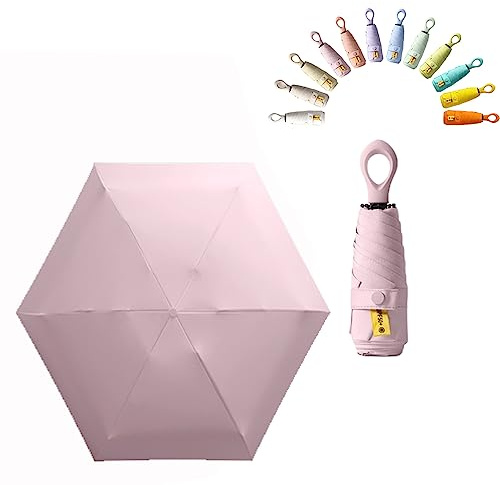 erised's bifrost Mini Ombrello Parasole Pieghevole da Viaggio Portatile e Donna Compatto Resistente Leggero/Anti UV di Alta Qualità Tascabile Pioggia Ombrellino Sole