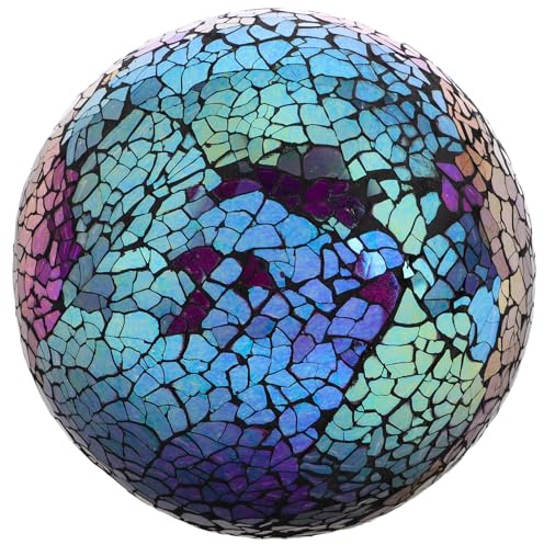 Alipis 1 pcs Glass Balls Decorative Mosaic Balls 4 Inch Garden Ornaments | for Outdoor Home Décor Elegant Reflective Surface