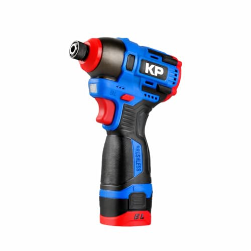 KP ULTRADRIVE Komiprotect Avvitatore ad Impulsi Brushless 16.8V, 1/4 Attacco Rapido, 160 Nm Max, 3 Velocità, Kit 2 Batterie 2.0Ah, Avvitatore a Batteria Professionale