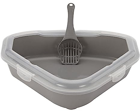 ＡＷＨＡＯ Cat Litter Box, Litter Box, Sandbox, Cat Litter Box, Basin for Rabbits, Kittens, Cats, Gray