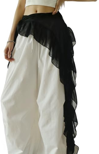 TSWNG Tanztuch Hüfte, Bauchtanz Hüfttuch Damen, Wickelgürtel Chiffon, mit Rüschen, Dreieck Taillengürtel, Hüftschal Wickeltuch Tanzgüttel für Jazz, Latin, Bauchtanz, Strand, Party