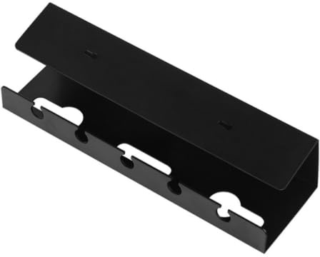 TOPBATHY Kabelrinne für Schreibtisch ohne Bohren aus Schwarzem Ps Kunststoff Multifunktionale Kabelorganisation und Untertischablage für Haushalt und Büro