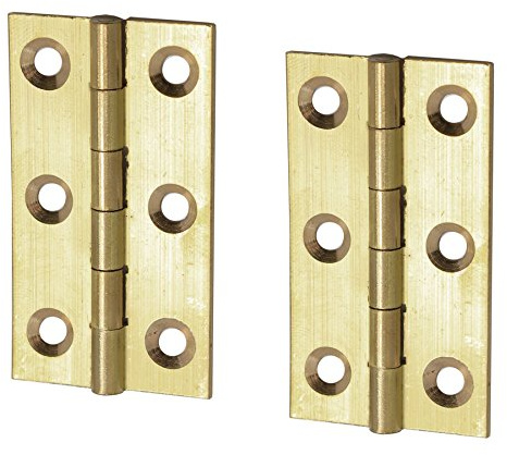 White Hinge Limited Pair of Solid Brass Butt Hinges - 50mm/2 - Strong Door/Trunk/Box/Chest Hinges