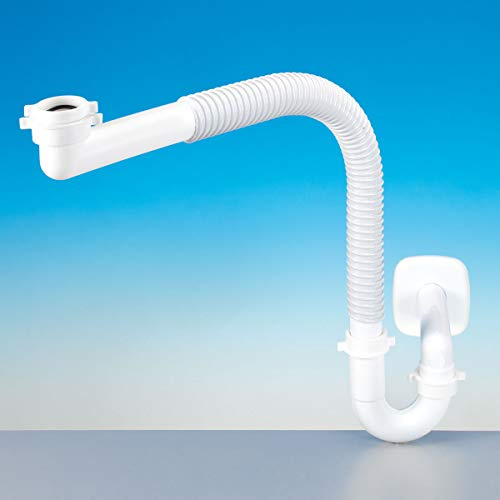 LIRA A.1115.36 Flex Raumspar Siphon 5/4' x DN40 | für Waschtisch oder Waschbecken