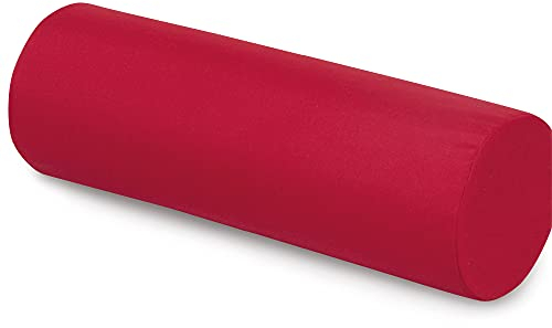 Spatium Palettenkissen Set abnehmbar Bezug wasserdicht Kaltschaum Palettenauflage Palettenpolster Palettenmöbel (Rot Rollenkissen 20x60cm)