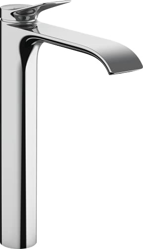 hansgrohe Vivenis - Waschtischarmatur ohne Ablauf, Wasserhahn Bad mit Auslaufhöhe 251 mm, Mischbatterie Waschbecken wassersparend (EcoSmart), Chrom, 75042000